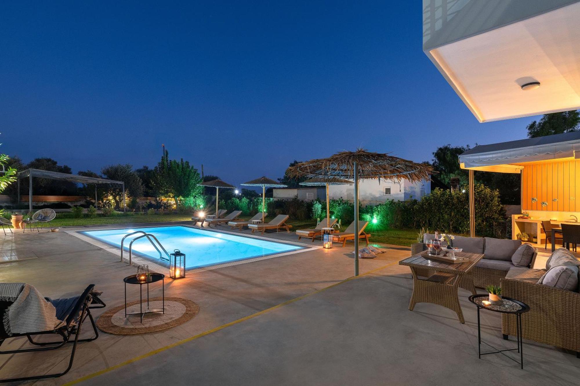 Ethria Pool Villa With Heated Jacuzzi Afandou Exterior foto