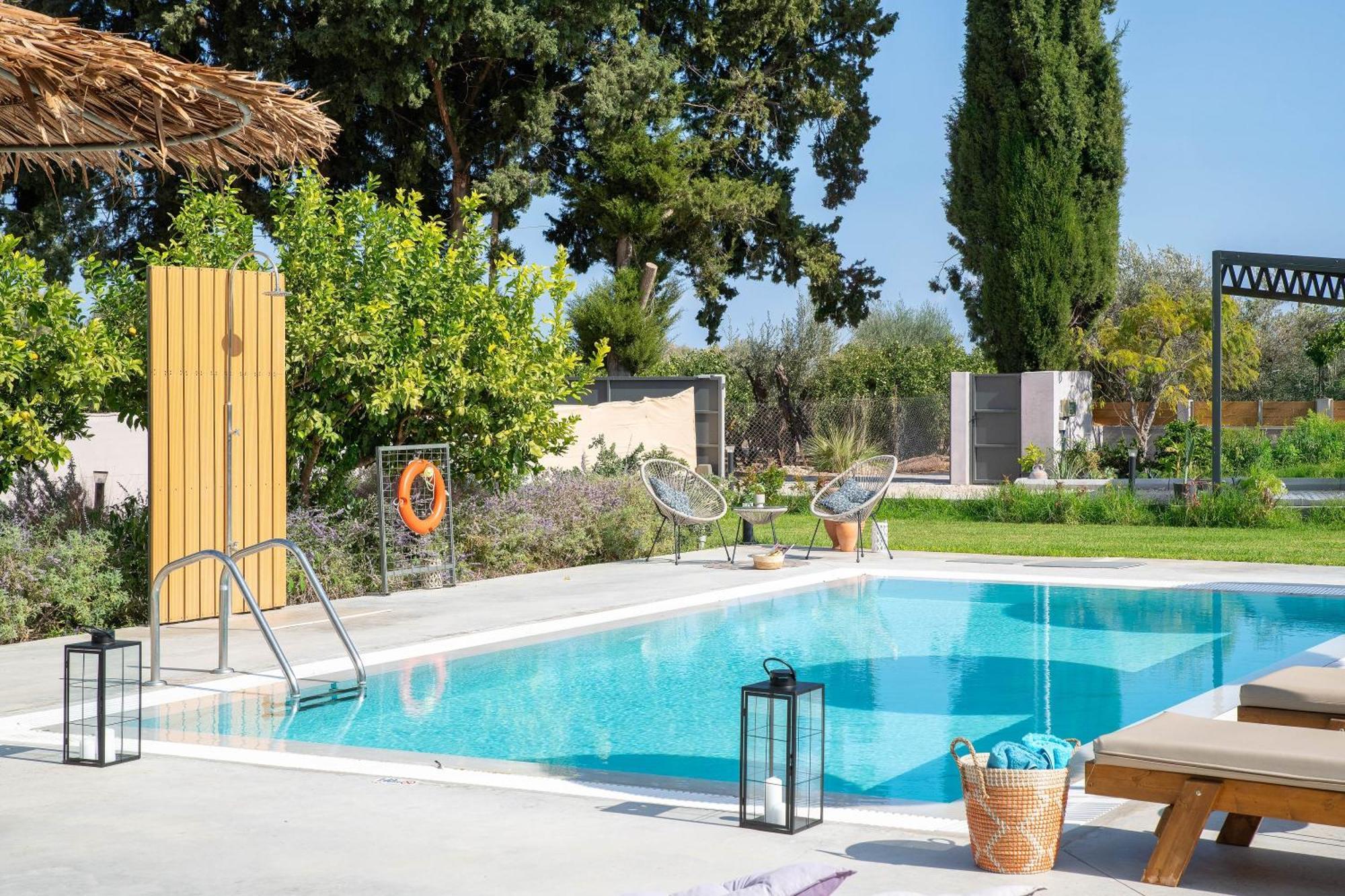 Ethria Pool Villa With Heated Jacuzzi Afandou Exterior foto