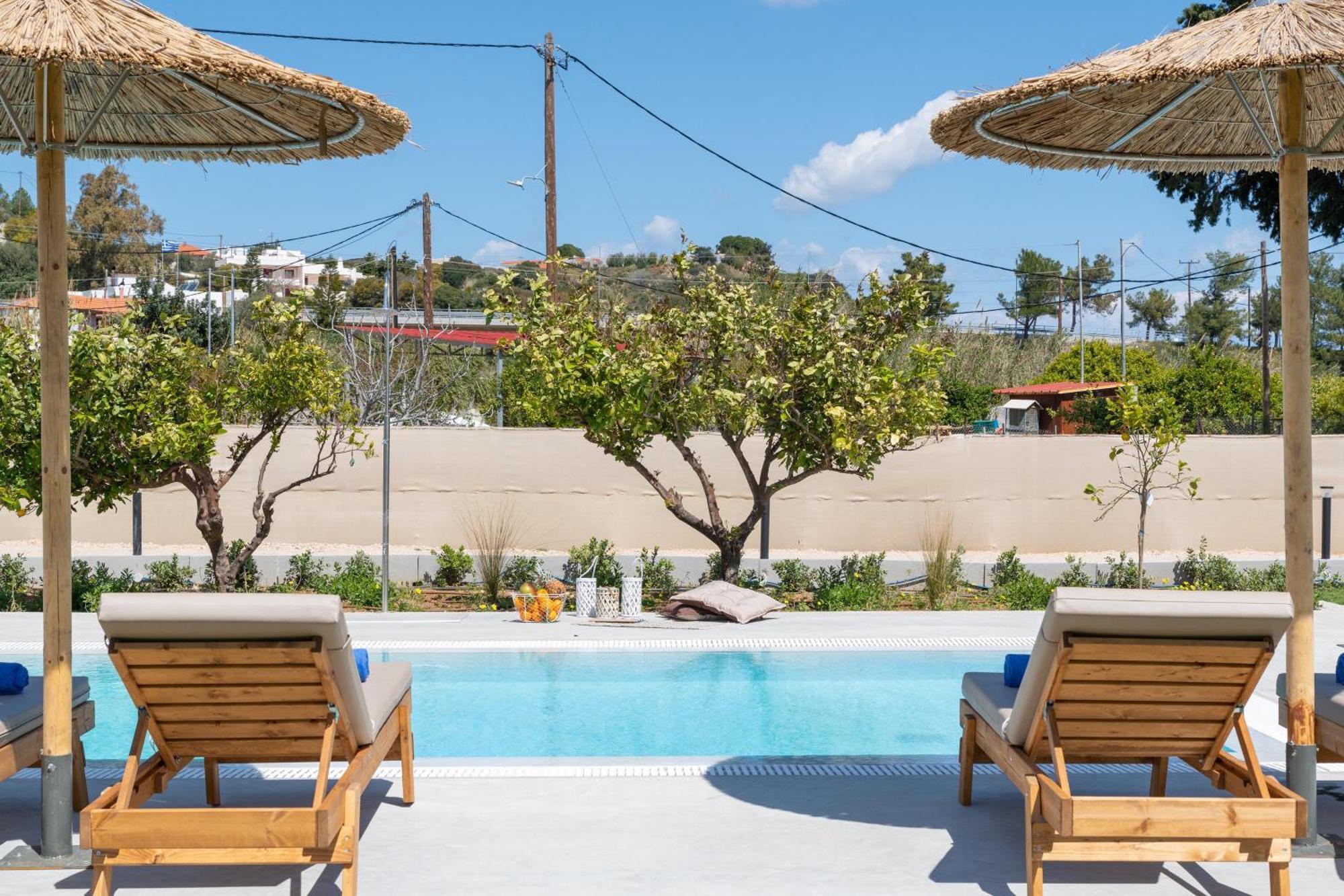 Ethria Pool Villa With Heated Jacuzzi Afandou Exterior foto