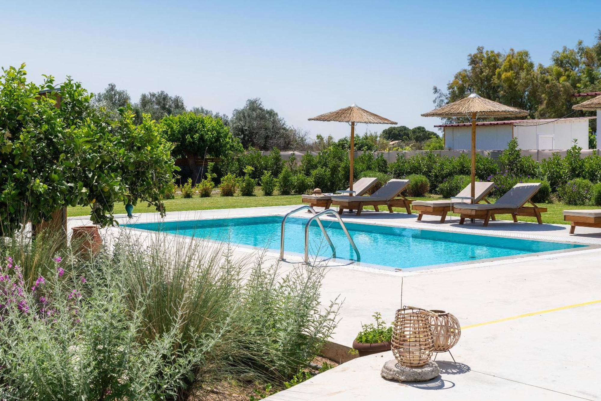 Ethria Pool Villa With Heated Jacuzzi Afandou Exterior foto