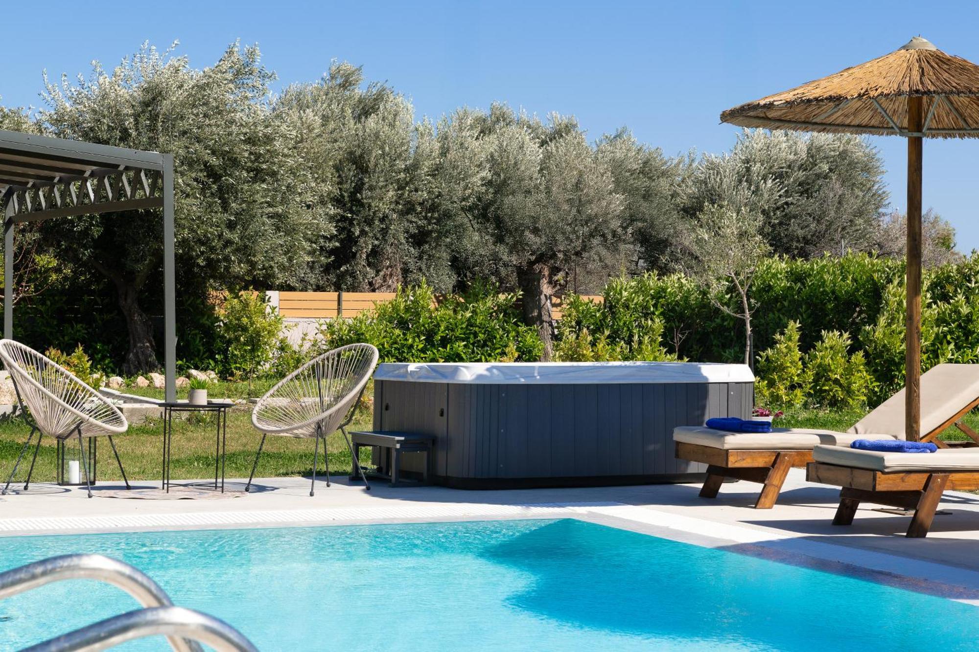 Ethria Pool Villa With Heated Jacuzzi Afandou Exterior foto