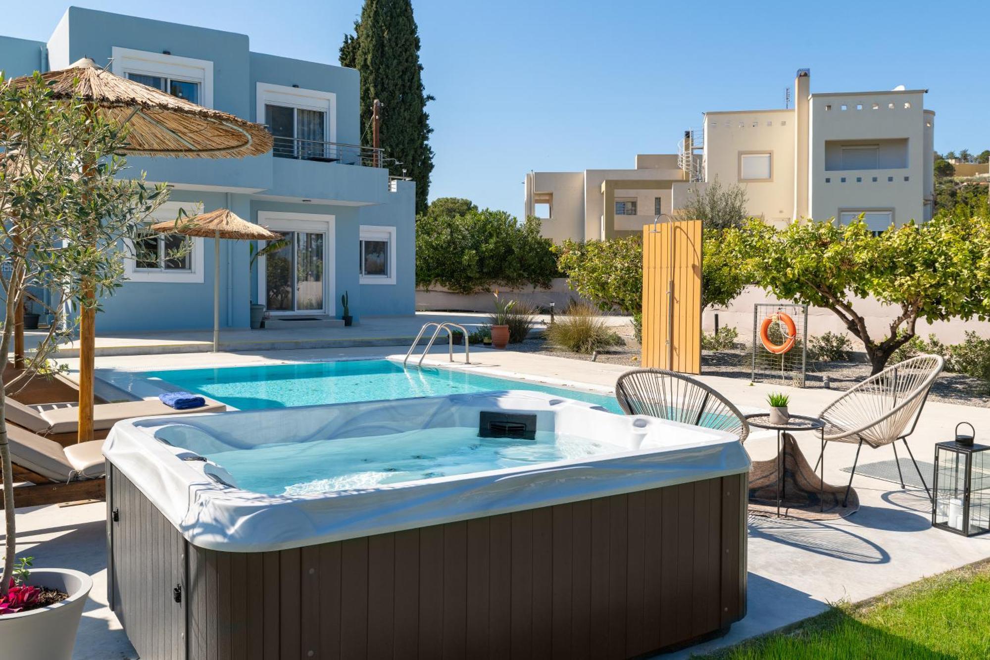 Ethria Pool Villa With Heated Jacuzzi Afandou Exterior foto