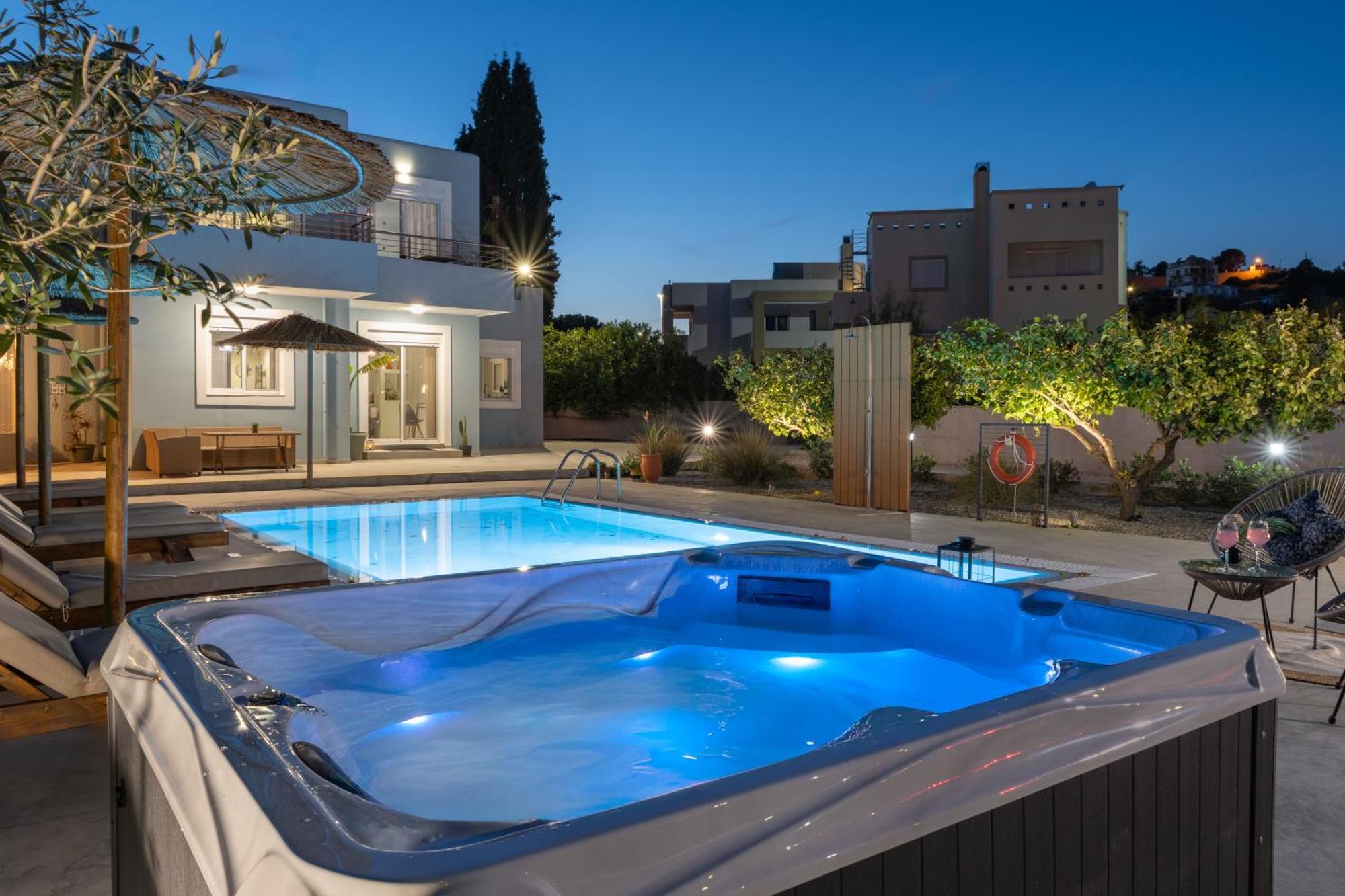 Ethria Pool Villa With Heated Jacuzzi Afandou Exterior foto